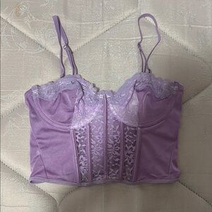 Lavender Lace Corset Top